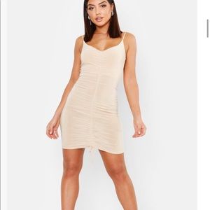 Ruched Strappy Mini Dress